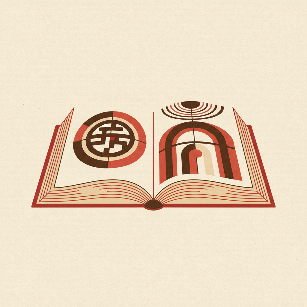 Um livro aberto com a 'moral' da história borrada no início, incentivando a curiosidade para as páginas seguintes que estão nítidas.